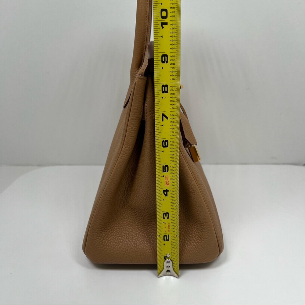 Hermes Birkin 30 Biscuit Tan Beige Clemence Leather Gold Hardware - Picture 14 of 16
